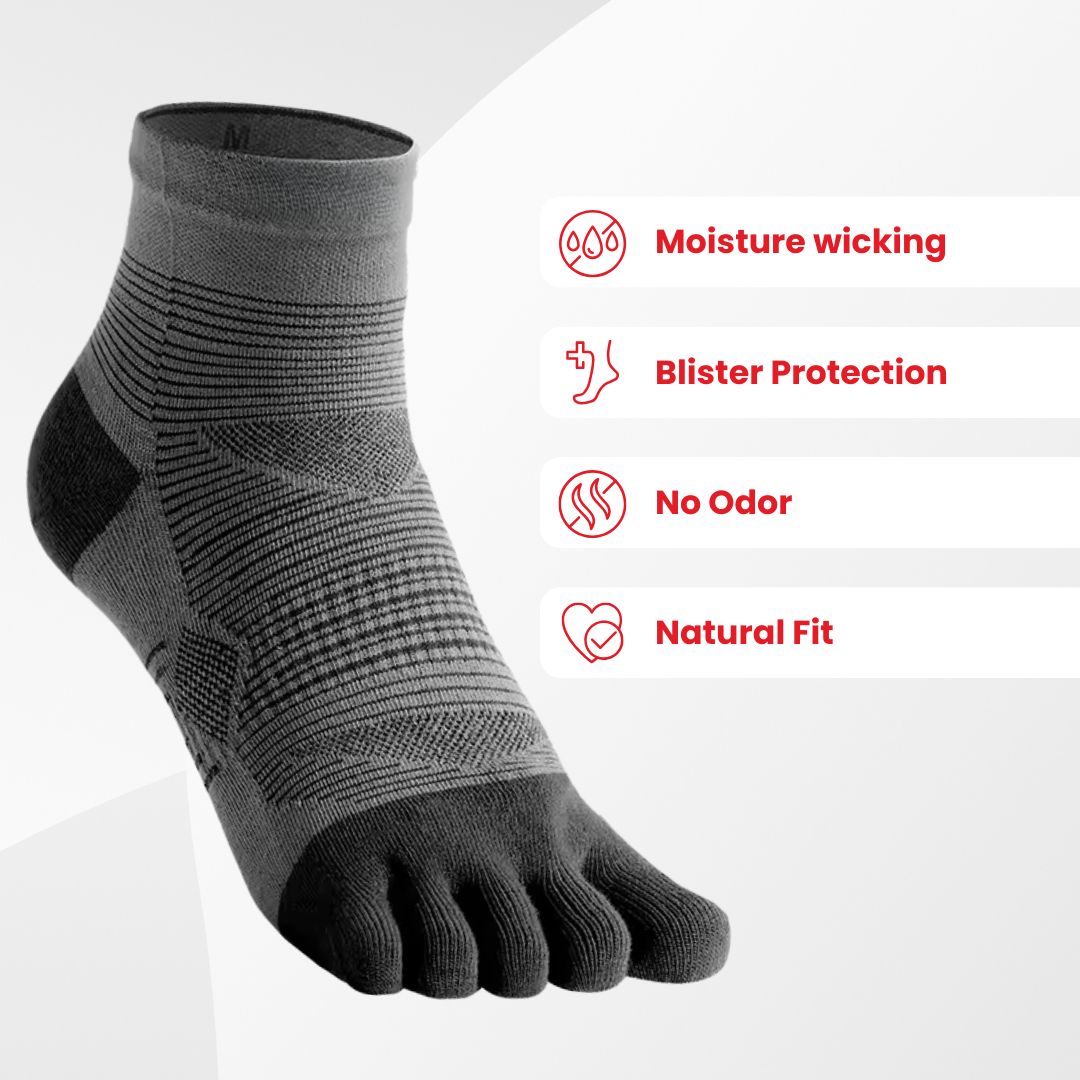 Kintoe Coolmax Performance Sport Ankle toe socks – design detail