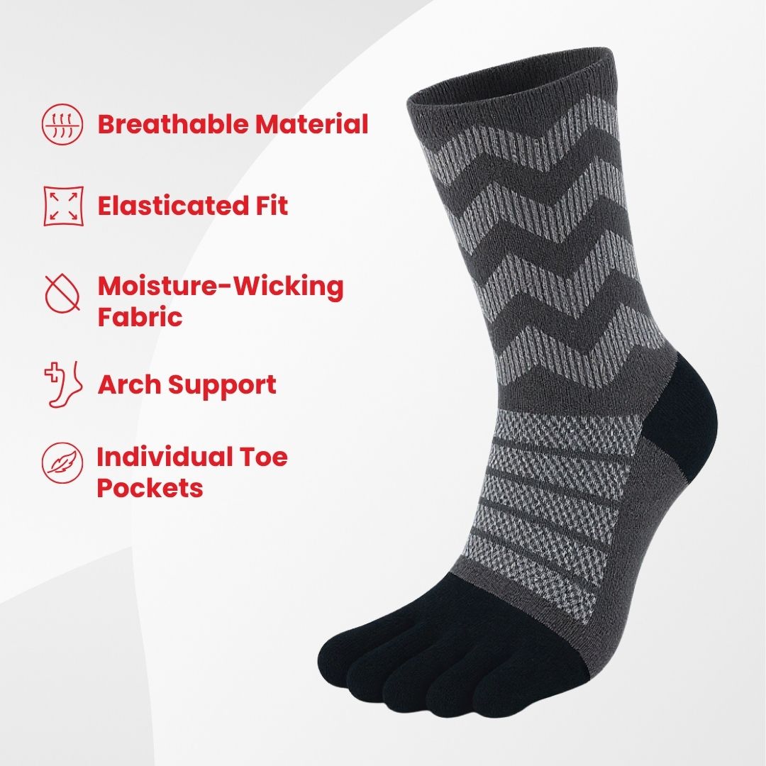 Kintoe Merino Wool Crew toe socks – close-up