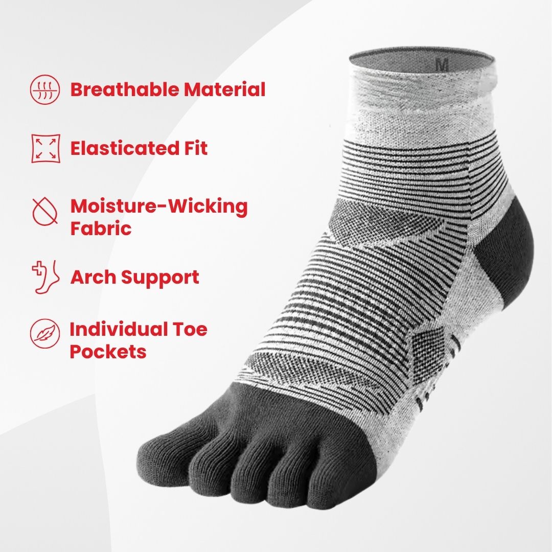 Kintoe Coolmax Performance Sport Ankle toe socks – feature view