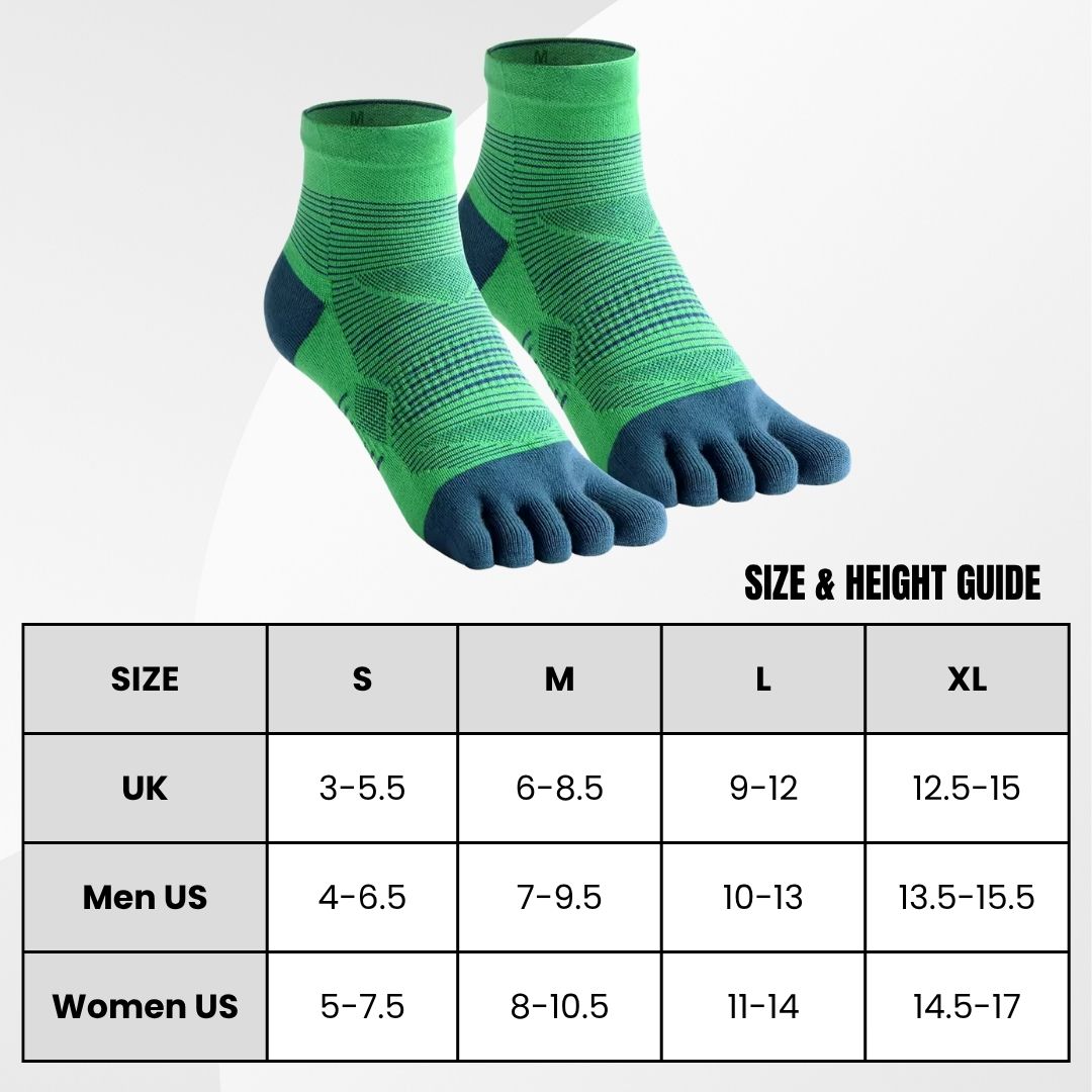 Kintoe Coolmax Performance Sport Ankle sizing chart