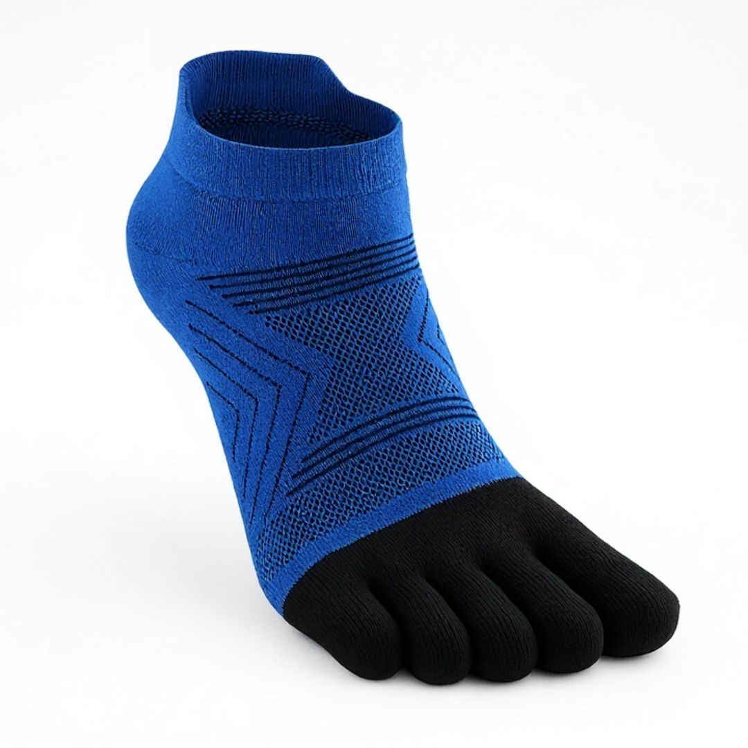 Kintoe Merino Wool No Show toe socks in blue