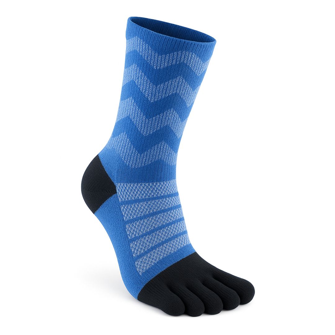 Kintoe Merino Wool Crew toe socks in blue
