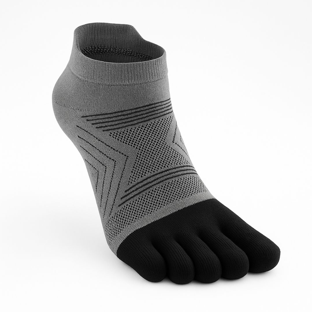 Kintoe Merino Wool No Show toe socks in grey